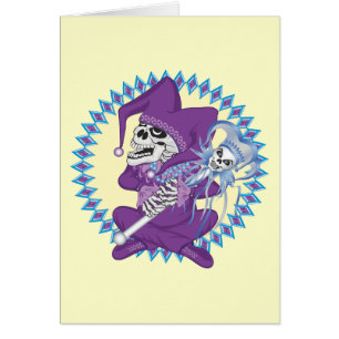 Cartão Crânio de Jester Bonito