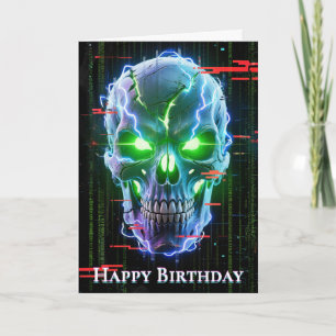 Cartão Crânio de Neon Fury