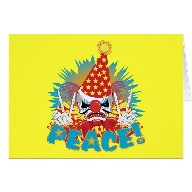 Cartão Crânio de Palhaço (Frente Horizontal)