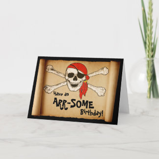 Cartão Crânio de pirataria ARR-SOME personalizável