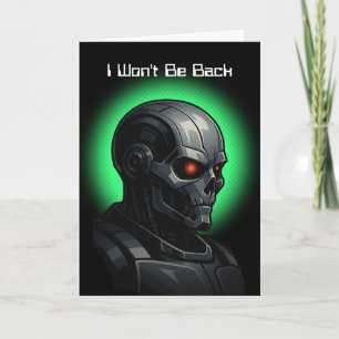 Cartão Crânio do Terminator Graduação Turma de 2026 Gráfi