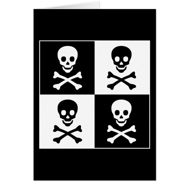 Cartão Crânio e Crossbones (Frente)