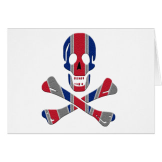 Cartão Crânio e Crossbones Union Jack