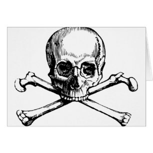 Cartão Crânio e ossos