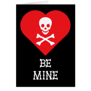 Cartão Crânio e ossos cruzados