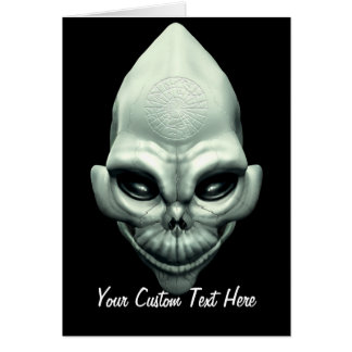 Cartão Crânio estrangeiro marciano do espaço do