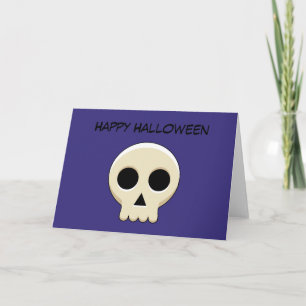 Cartão Crânio Goth Kawaii Fofo e Sinistro Adicione Seu