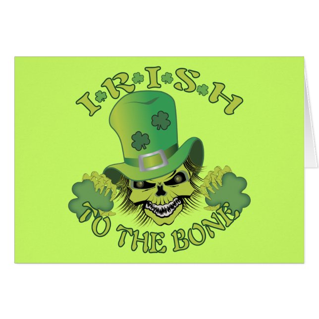 Cartão Crânio Irlandês (Frente Horizontal)