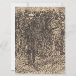 Cartão Crânio na multidão (por Albert Besnard)