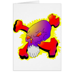 Cartão Crânio & tatuagem dos CrossBones
