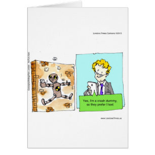 Cartão Crash Text Dummy Engraçado