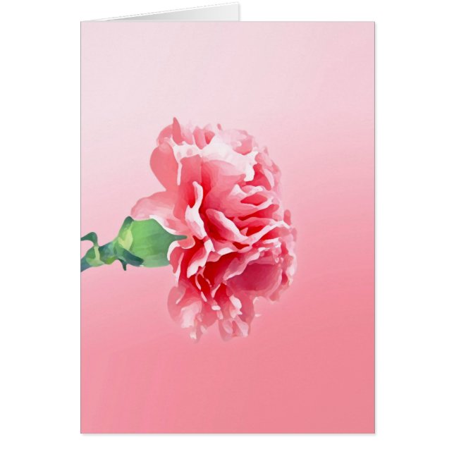 Cartão Cravo rosa (Frente)