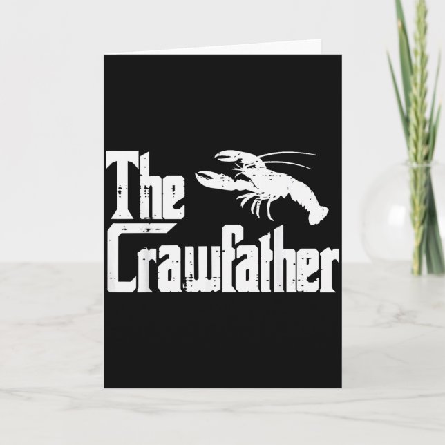 Cartão Crawfihe Crawfather engraçado paródia de lagostim  (Frente)