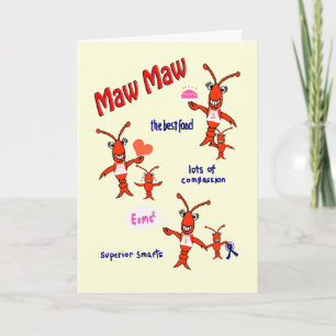 Cartão Crawfish Maw Maw Mother's Day