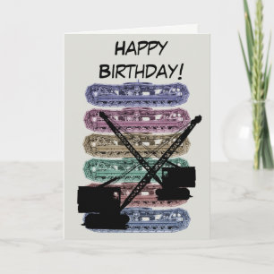 Cartão Crawler Crawler Crane Birthday Card Vintage