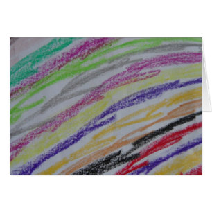 Cartão Crayon Drawing Lines