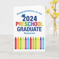 Crayon Personalizado de Graduação Pré-Escolar 2024