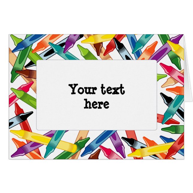 Cartão Crayons Frame (Frente Horizontal)