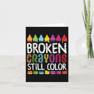 Cartão Crayons Partidos Ainda Coloridos Saúde Mental S Aw