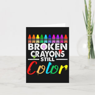Cartão Crayons Partidos Ainda Coloridos Saúde Mental S Aw