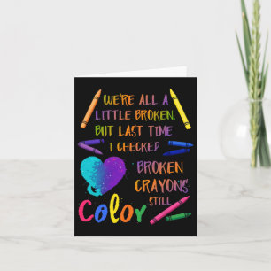 Cartão Crayons Partidos Continuam A Prevenir Suicídio Por