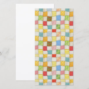 Cartão CRAZY QUILT 8x4 Flat Card / Vertical