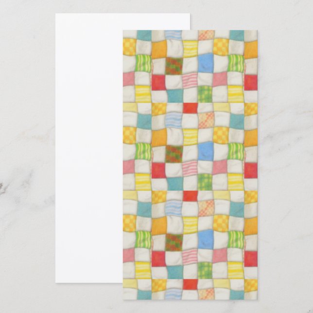 Cartão CRAZY QUILT 8x4 Flat Card / Vertical (Frente/Verso)