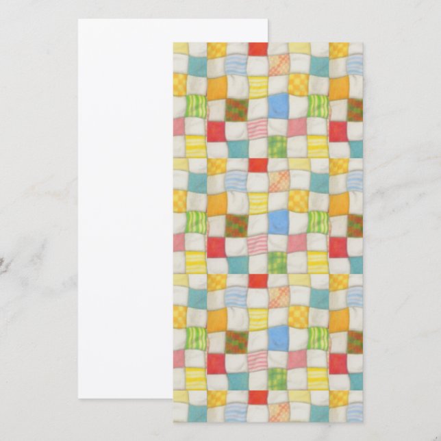 Cartão CRAZY QUILT 8x4 Flat Card / Vertical (Frente/Verso)