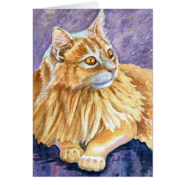 Cartão Cream Angora Cat (Frente)