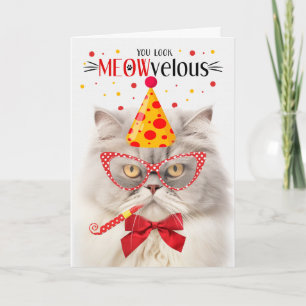 Cartão Cream Gato Persa MEOWvelous Aniversário