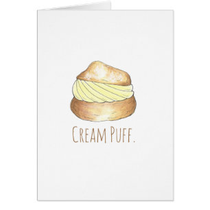 Cartão Cream Puff Puff Puff Creampuff Dessert Foodie Card