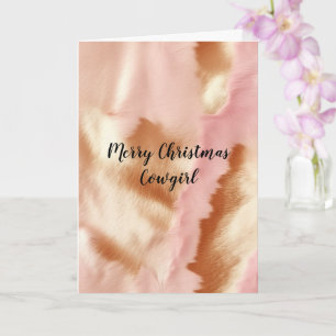 Cartão Cream Rosa Tan Southwest Cowgirl Cowhide