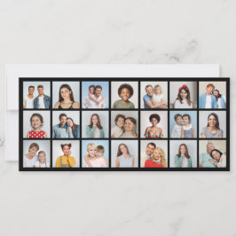 Cartão Create Your Own 21 Photo Collage Editable Color 
