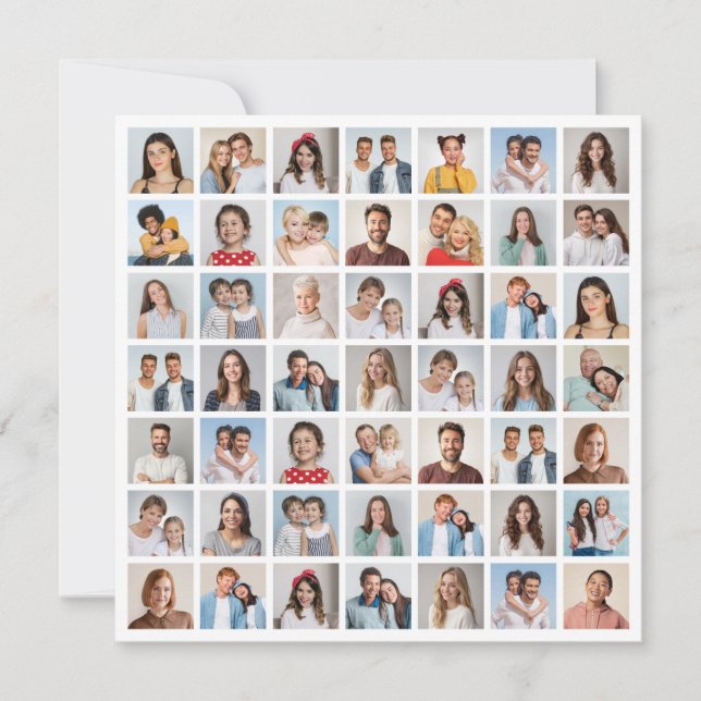 Cartão Create Your Own 49 Photo Collage Greeting (Frente)