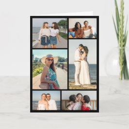 Cartão Create Your Own 6 Photo Collage Greeting