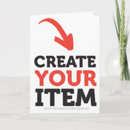 Cartão CREATE-YOUR-OWN Custom upload design Christmas