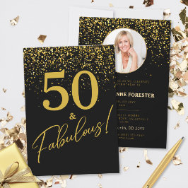 Cartão Create Your Own Fabulous Birthday Photo Invitation