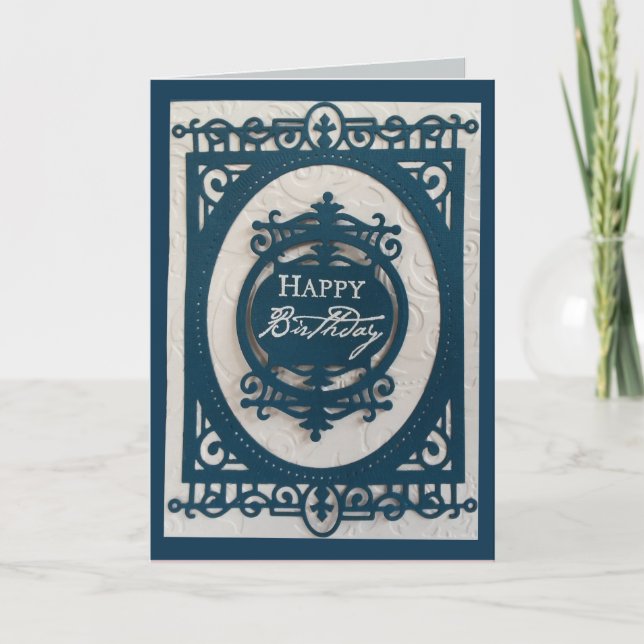 Cartão Creative Die Cut Happy Birthday Card (Frente)