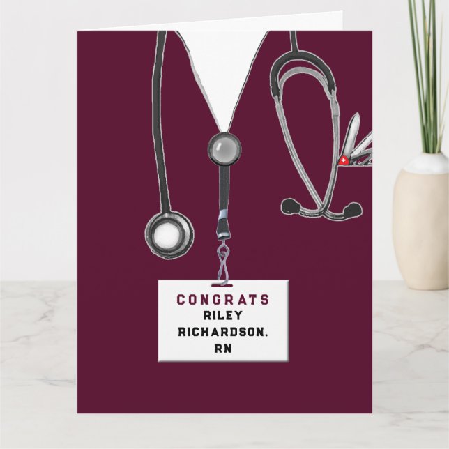 Cartão Creative Nurse Graduation Card (Frente)