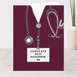 Cartão Creative Nurse Graduation Card