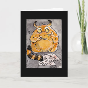 Cartão Creative Orange Monster Notecard