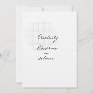 Cartão Creativity silence quote card