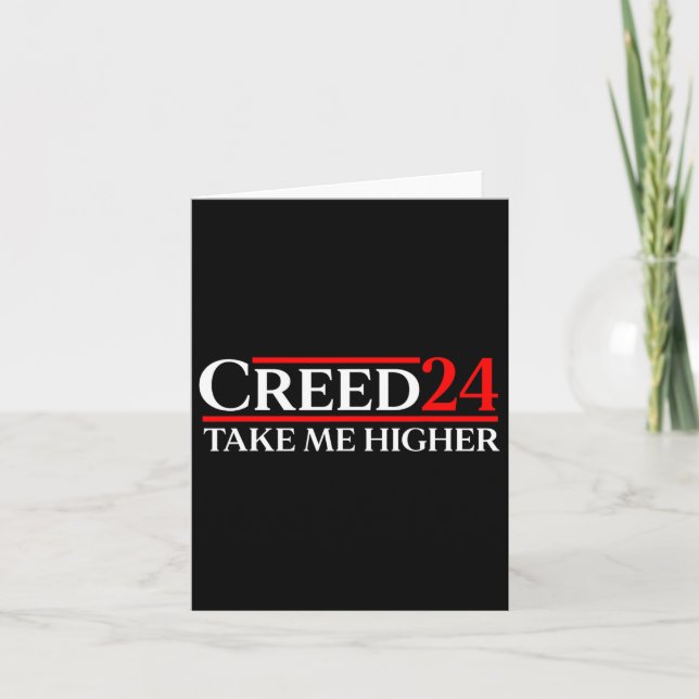 Cartão Creed 24 Take Me Mais alto Flag Estados Unidos Amé (Frente)