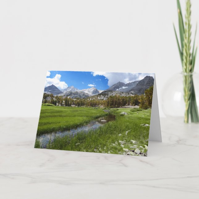 Cartão Creek rural e paisagem de montanha, Dentro Vazio (Frente)