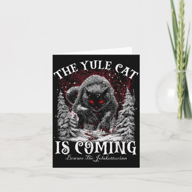 Cartão Creepmas The Yule Cat Is Coming Be Ware Of Jolakot (Frente)