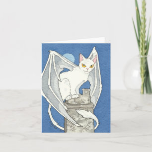 Cartão Creepy cat note card