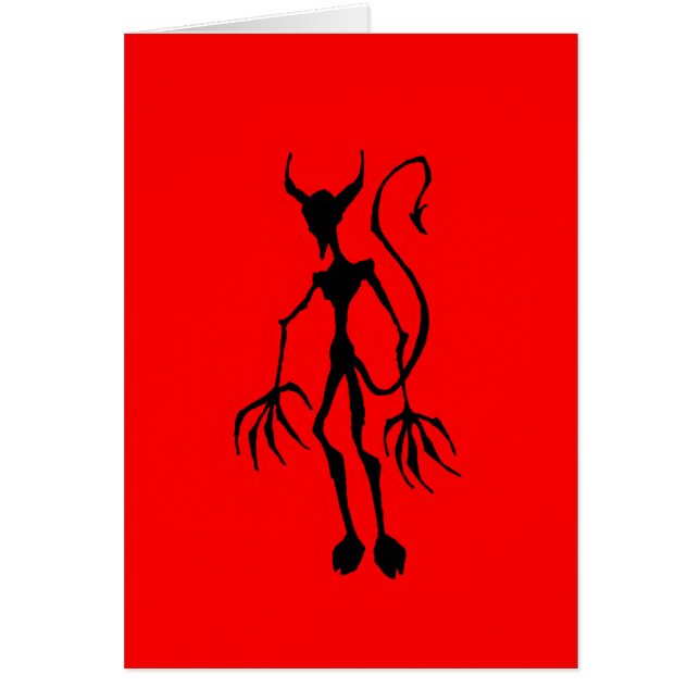 Cartão Creepy Devil Stick (Frente)