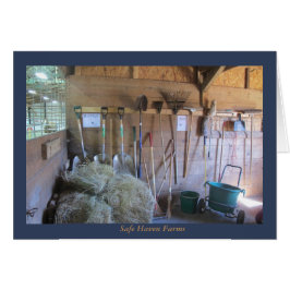 Cartão Cremalheira da ferramenta em fazendas do abrigo