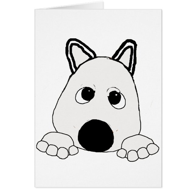 Cartão creme de xiba para inu (Frente)