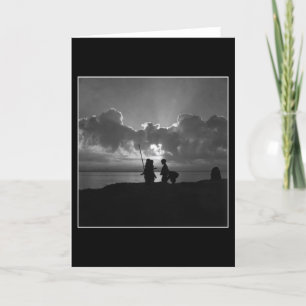 Cartão CREPUSCULAR do DIVERTIMENTO (fundo preto)